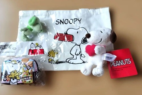 Snoopy stuffed animal and