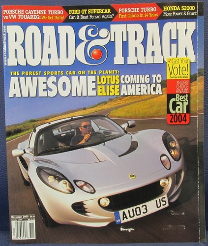 Road track magazine nov 2003 - track,