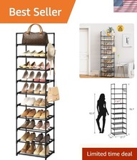 Tall Black Metal Shoe Rack