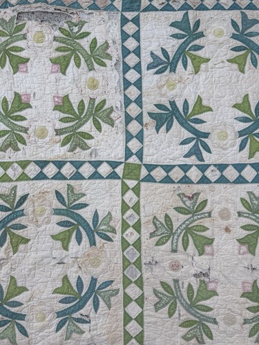 Vintage hand pieced - hand, patchwork