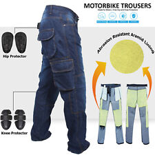 Motorbike Motorcycle Trousers Jeans Cargo Reinforced With Protection Lining