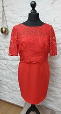 Kaliko. Uk 14. Brand New Dress. With tags £129.00. Red. Lace