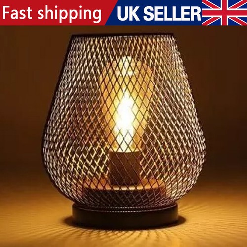 Metal cordless table lamp - cordless, cage