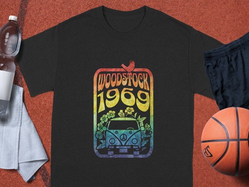 Woodstock 1969 retro van - woodstock,