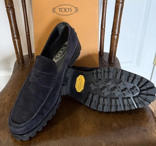 Tod blue suede leather - suede,