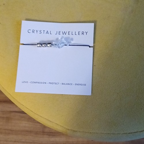 Clear crystal chip beaded cord - clear,
