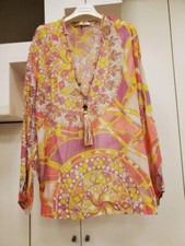 Emilio Pucci Kaftan Dress Multicolor Tunic Size 38 Mint Condition Ladies Authent