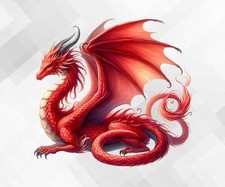 Red Dragon Wall vinyl sticker