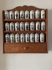 MJ Hummel Vintage Spice Jars Switzerland 24 Porcelain with 24ct Gold Trim