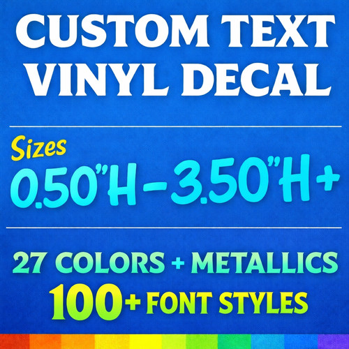 Custom text vinyl lettering - custom,