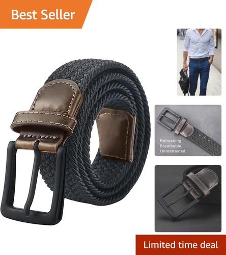 Men elegant braided belt - elegant,