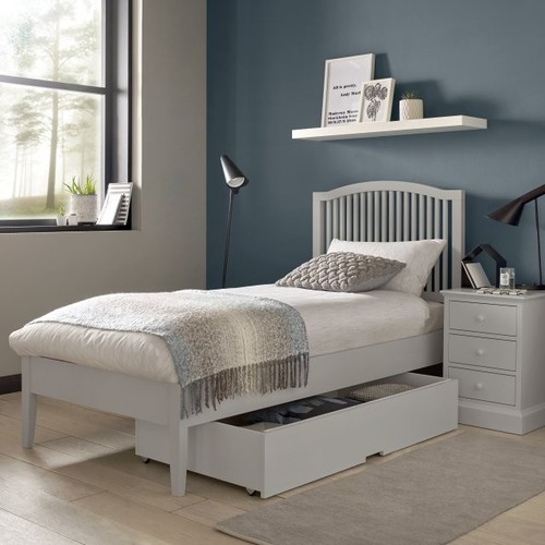 Palmer soft grey slatted bed - palmer,