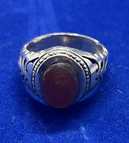 Carnelian signet ring - carnelian,