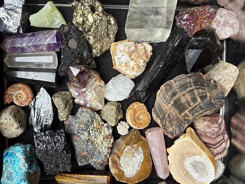 Large mineral crystal fossil - mineral,