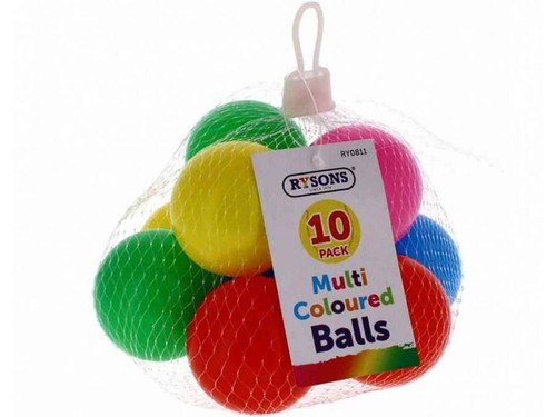 Coloured play balls pk10 - coloured,