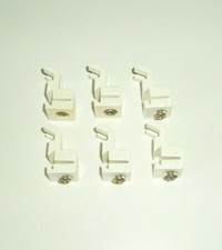 CURTAIN TRACK/RAIL BRACKETS/STOPPERS x 6pcs WHITE SPARE PARTS TO FIT SWISH SOLO