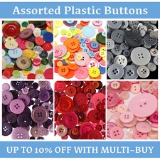 Mixed Buttons / Plastic Buttons / Assorted Buttons and Shapes / Arts and Crafts