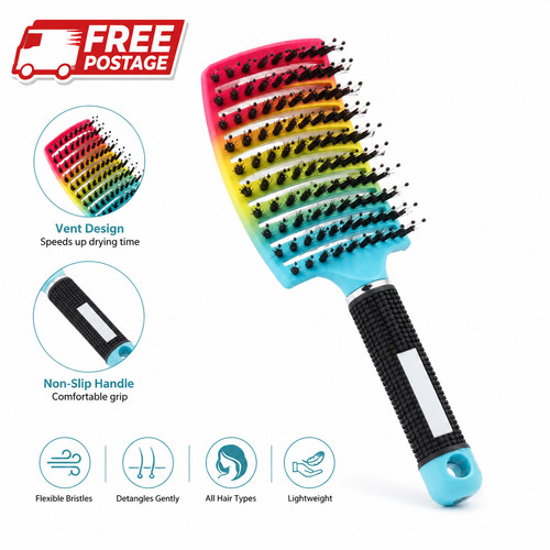 Curved detangling hair - curved,