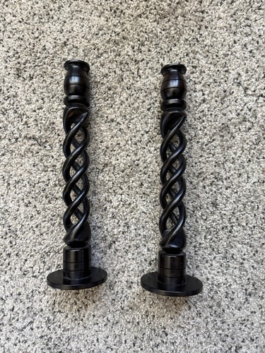 Pair vintage black spiral - pair,