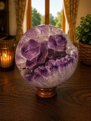 Huge giant amethyst sphere - huge,
