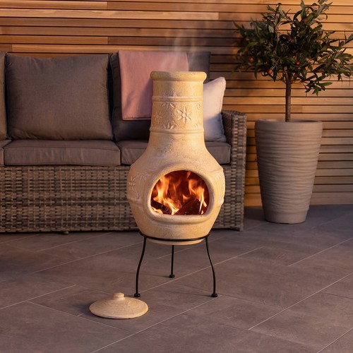 Snug valencia clay chiminea - valencia,