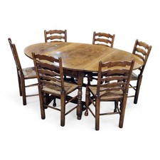 Solid Oak gateleg dining table