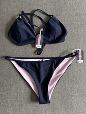 Jack Wills Women’s Girls Navy Blue Bikini Swimwear Set,2 Pieces ,Size 10, BNWT