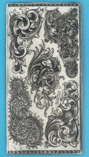 Hand engraved casting plate - engraved,