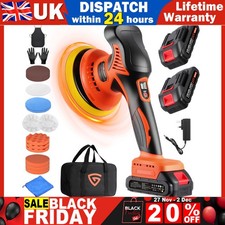 21V Car Polisher Kits Cordless Rotary Buffer Polishing Machine Sander Full Set