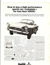 1967 Print Ad Chrysler Sunbeam