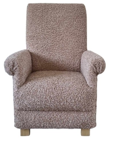 Brown boucle fabric - brown,
