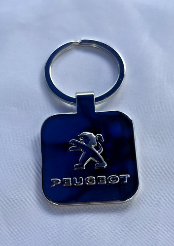 Peugeot keyring silver - silver, genuine