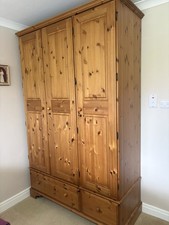Ducal 3 Door wardrobe, 2 3 Draw Bedside Chests, 4 Door Cupboard With 2 Draws.