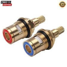 2PCS Universal Tap Inner Faucet Valves Brass Ceramic Disc Cartridge Replacements