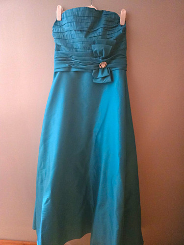 Hilary morgan blue strapless - hilary,