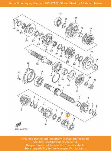 Yamaha gear 2nd pinion - yamaha,