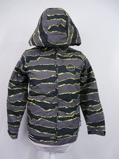 Burton Ski Jacket Teens Black/Grey Hooded Snow Outdoor Winter Size L - B1