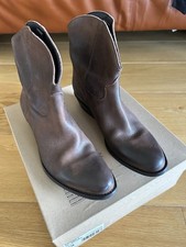 Cowboy /Western Style Ankle Boots Leather Uppers Size 39 NEW  Choc.Brown Bertie