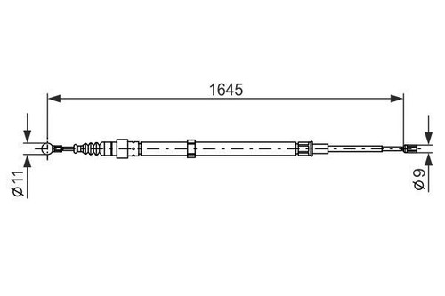 Genuine bosch left brake cable - brake,