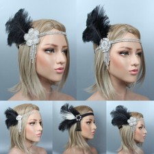 1920s Headband Feather Bridal