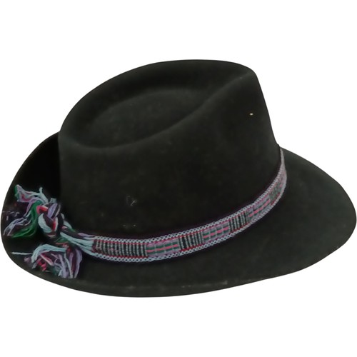 Vintage fedora hat black wool - hat,
