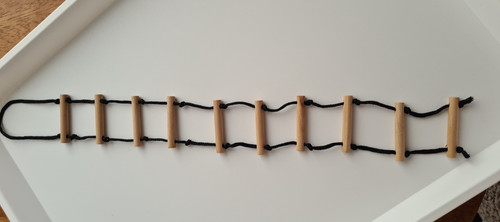 Mini wooden rope - rope, ladder