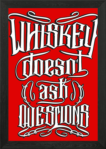 Whiskey red framed - red, art