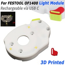 For FESTOOL OF1400 Light Module, 3D Printed, Rechargeable via USB C, 6h Run Time
