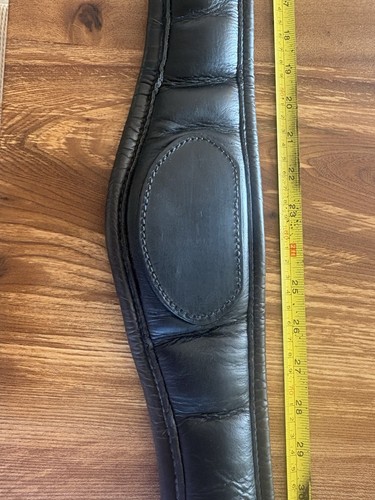 Black leather girth size - black, 46