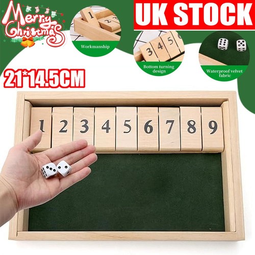 Wooden shut the box - box, game