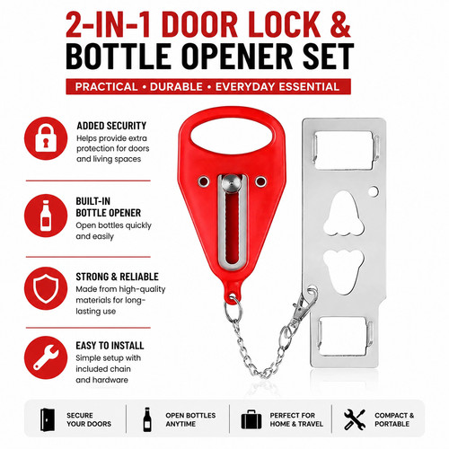 Portable door lock hardware - portable,