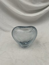 Holmegaard Herzvase Per Lütken Glas Vase 1958 hellblau Denmark