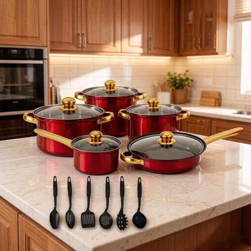 18pcs induction non stick - 18pcs,
