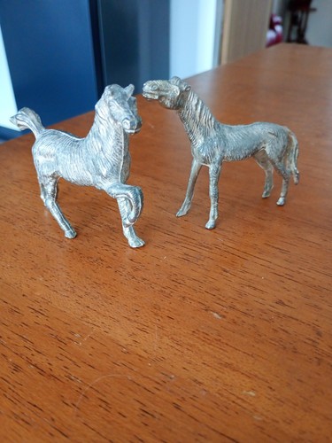 Pair metal horse - pair,